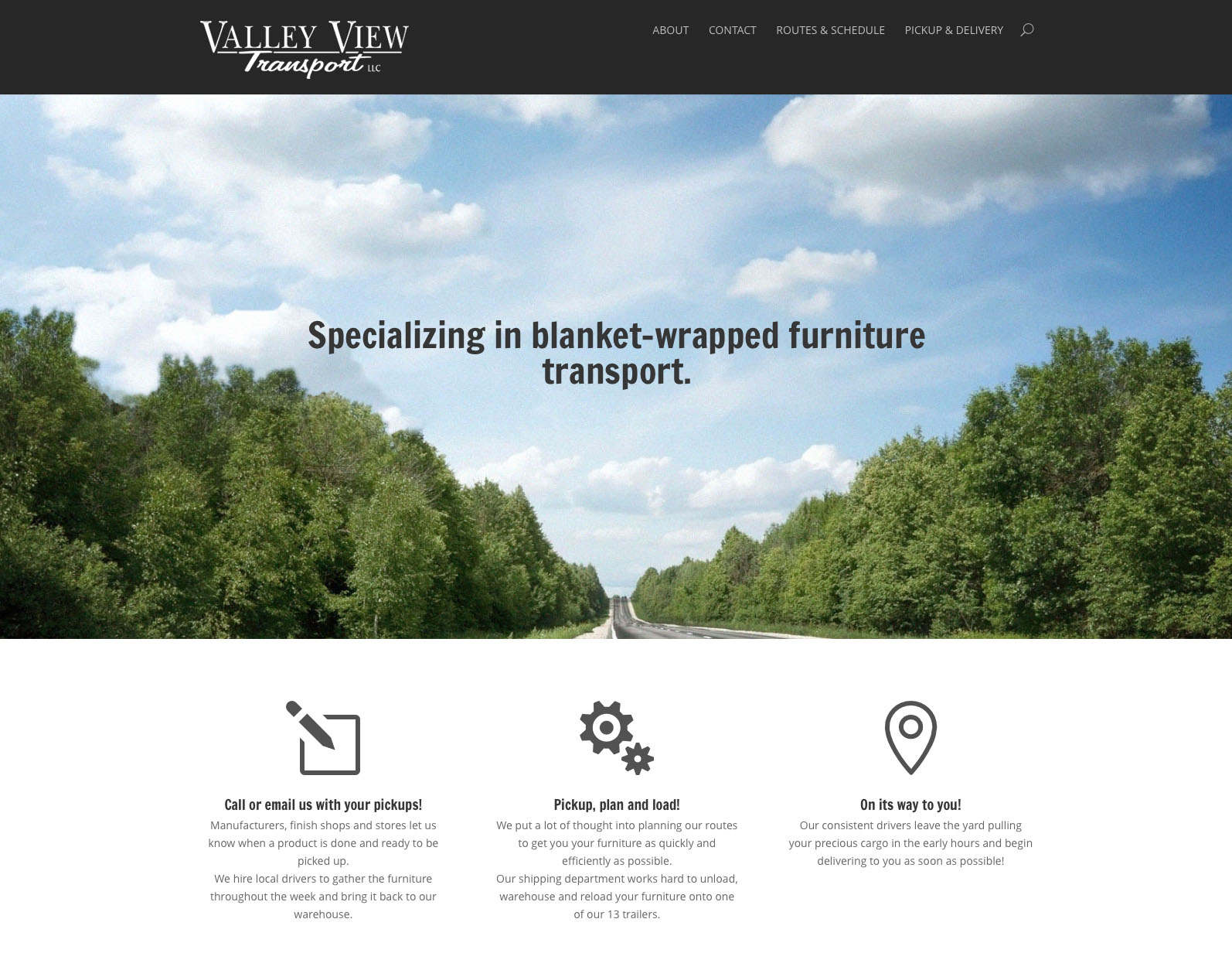 Valley View Transport Website Design
