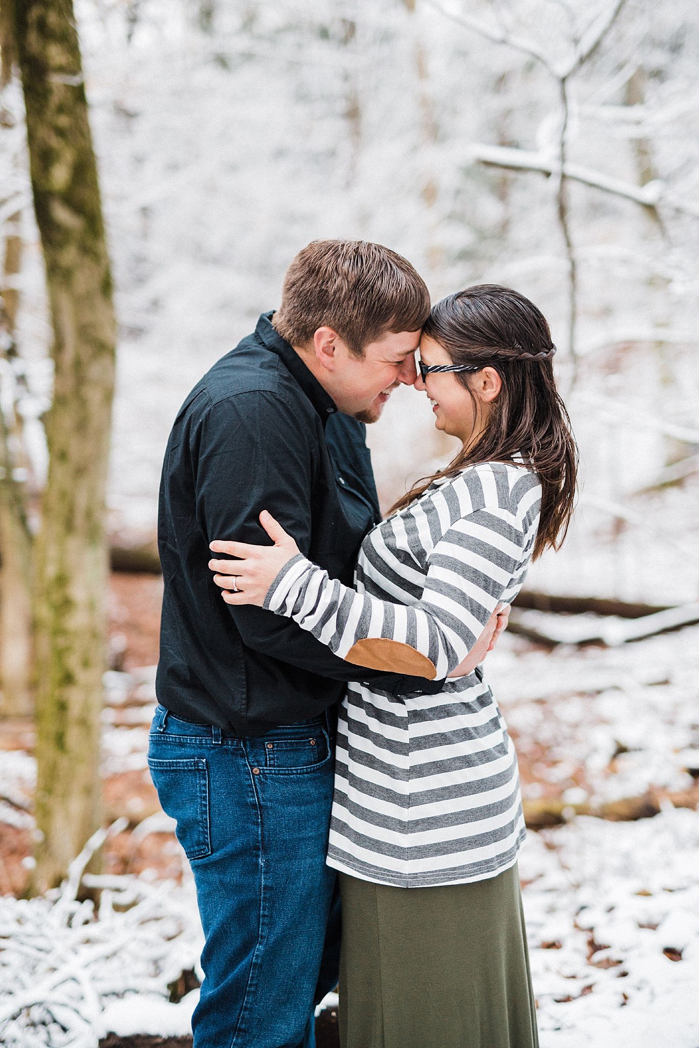 Bill and Monica Snowy Engagement Session at Wooster Memorial Park in Wooster Ohio | Wedding and Engagement Photographer in Wooster Ohio | Tiffany Reiff Photography and Design