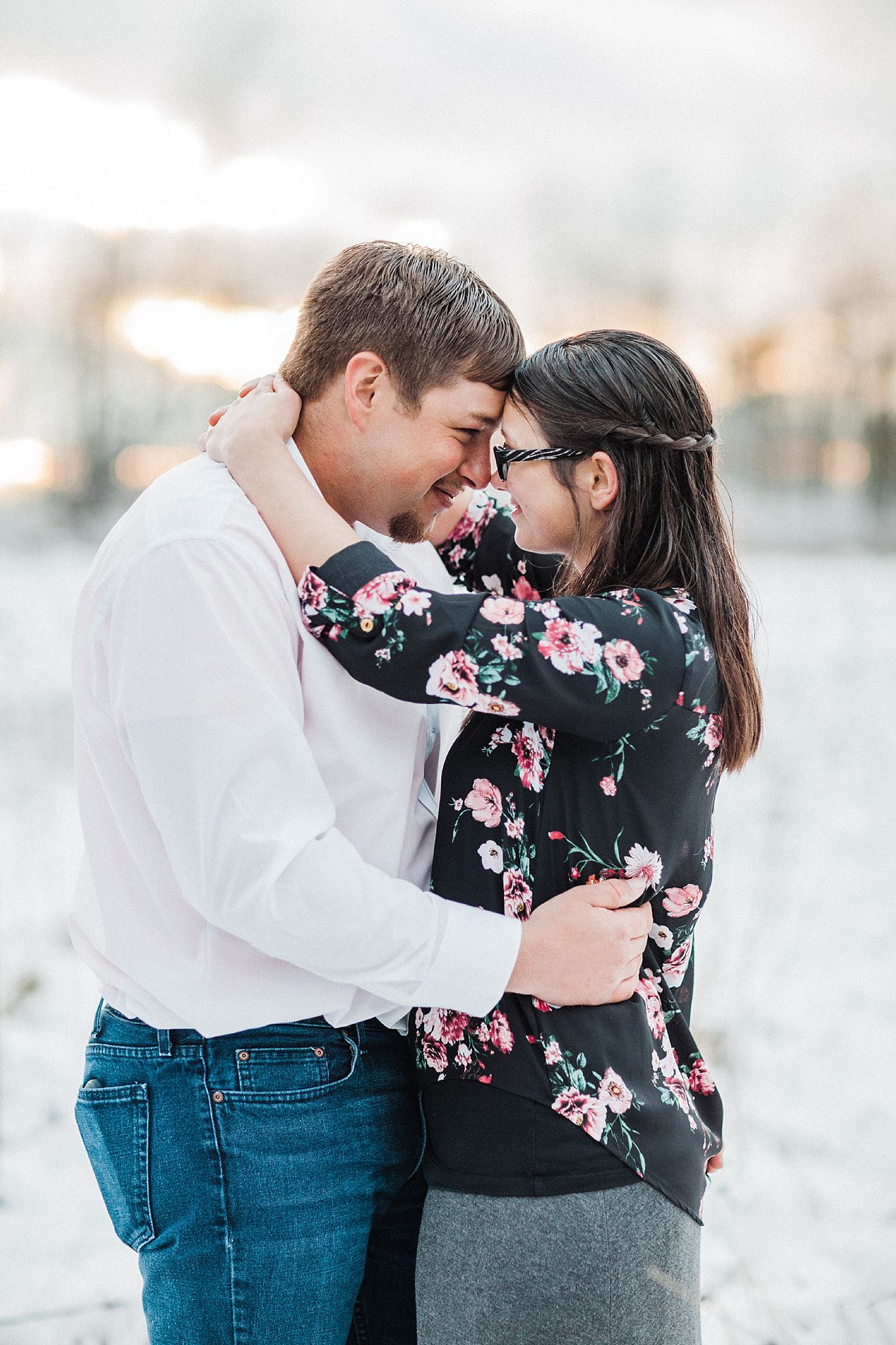 Bill and Monica Snowy Engagement Session at Wooster Memorial Park in Wooster Ohio | Wedding and Engagement Photographer in Wooster Ohio | Tiffany Reiff Photography and Design