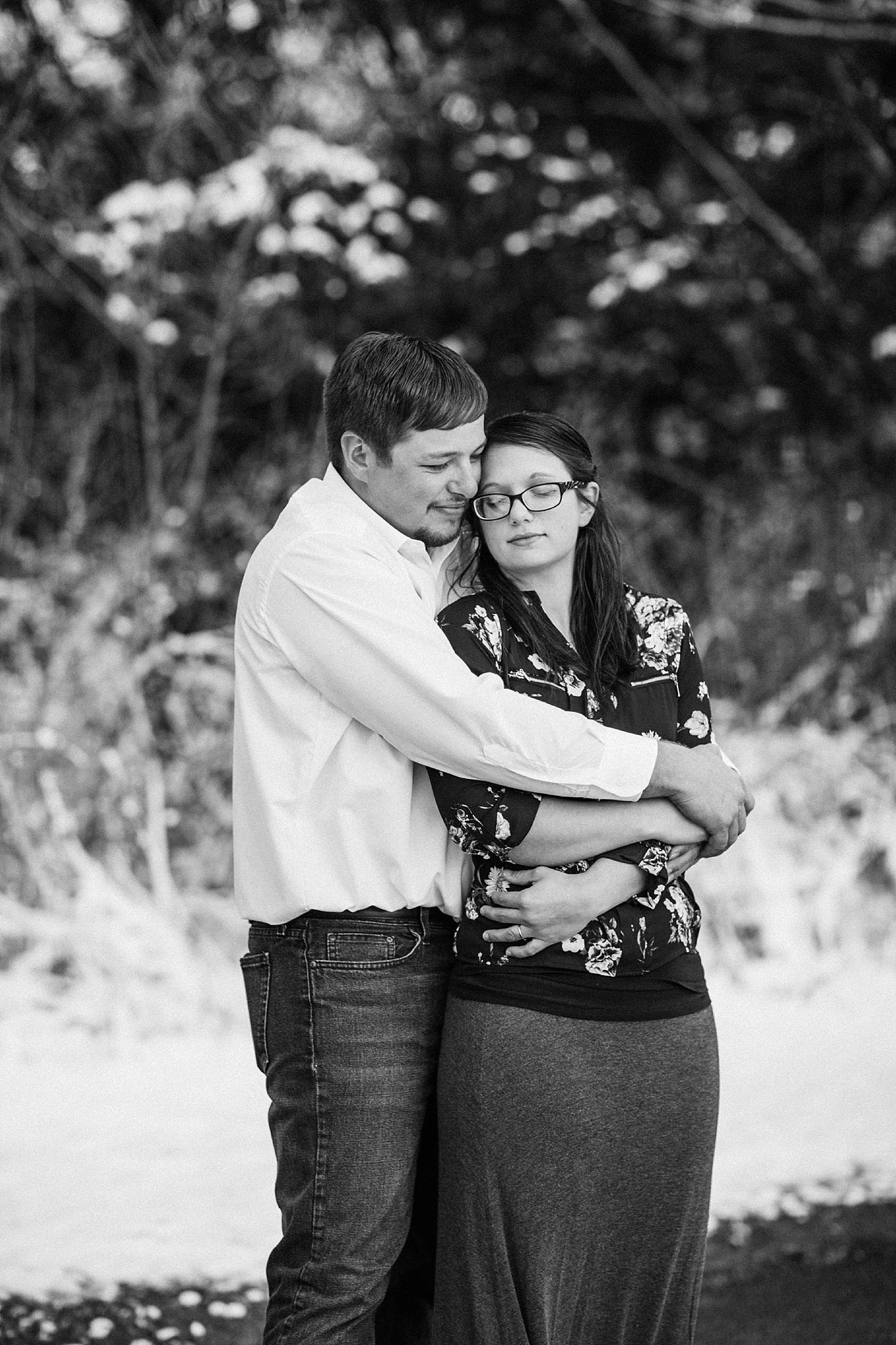 Bill and Monica Snowy Engagement Session at Wooster Memorial Park in Wooster Ohio | Wedding and Engagement Photographer in Wooster Ohio | Tiffany Reiff Photography and Design